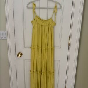 Yellow Tiered Maxi Dress